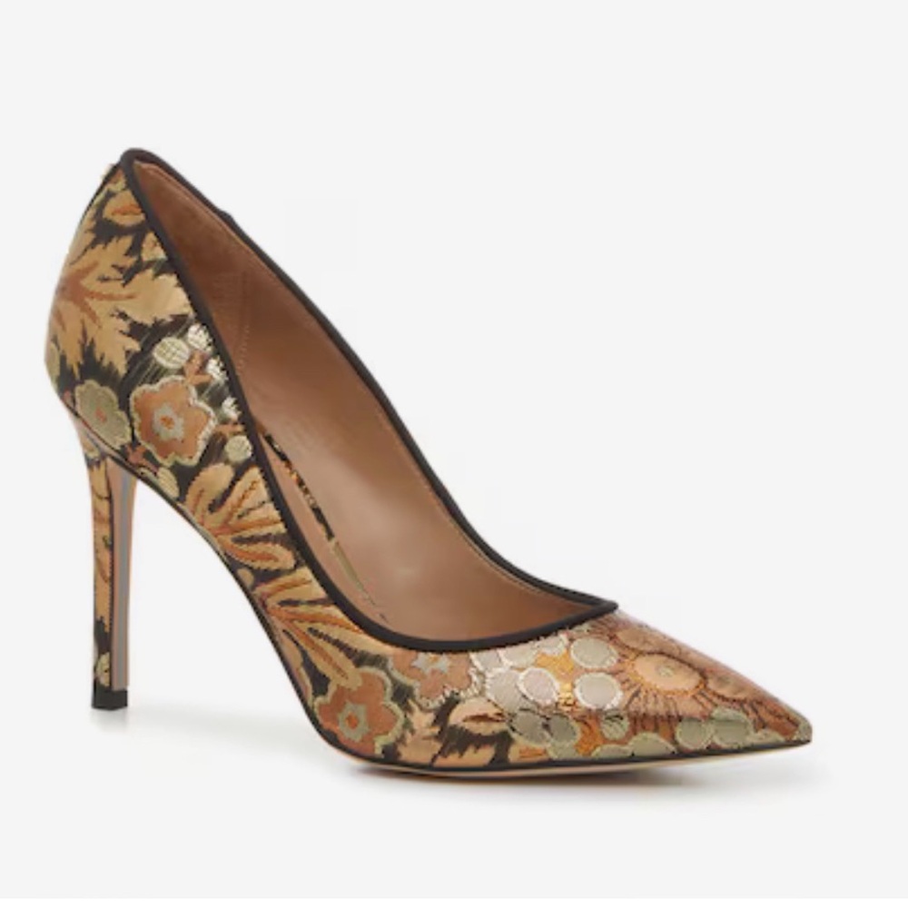 Sam Edelman Hazel pointed toe Metalic Floral Heels